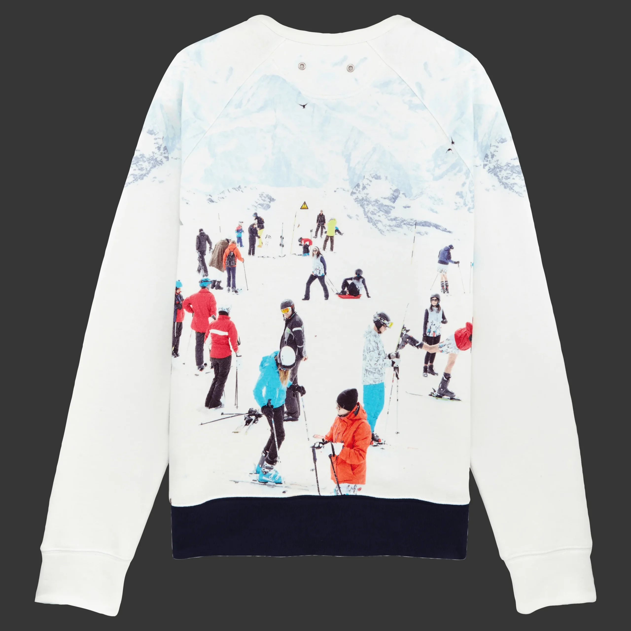 Cheap Vilebrequin Men Cotton Sweatshirt Ski - X Massimo Vitali Sky Blue/Blue