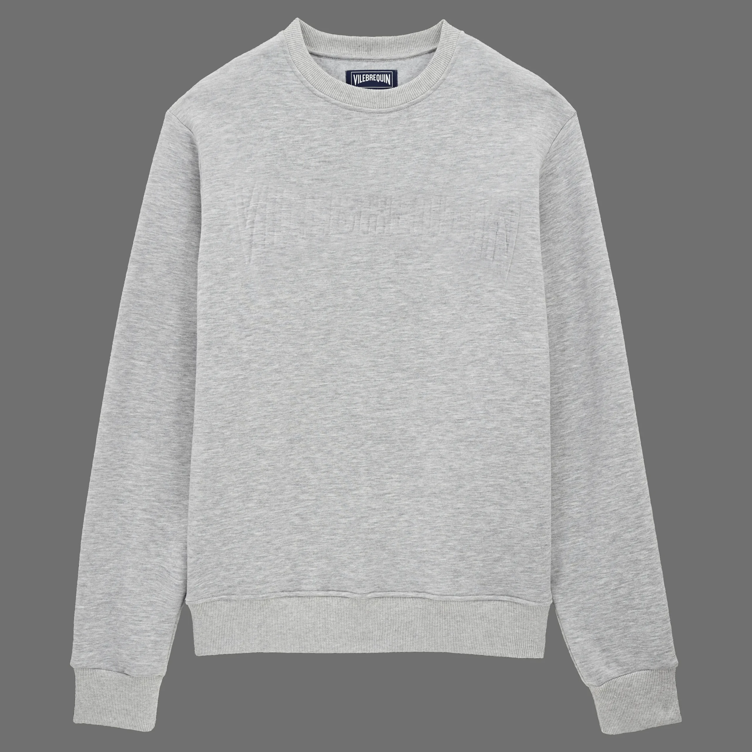 Cheap Vilebrequin Men Cotton Sweatshirt Solid Lihght Gray Heather/Grey