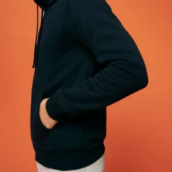 Best Vilebrequin Men Cotton Sweatshirt Solid Navy/Blue