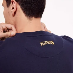 Best Sale Vilebrequin Men Cotton Sweatshirt The Year Of The Rabbit Navy/Blue