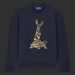 Best Sale Vilebrequin Men Cotton Sweatshirt The Year Of The Rabbit Navy/Blue
