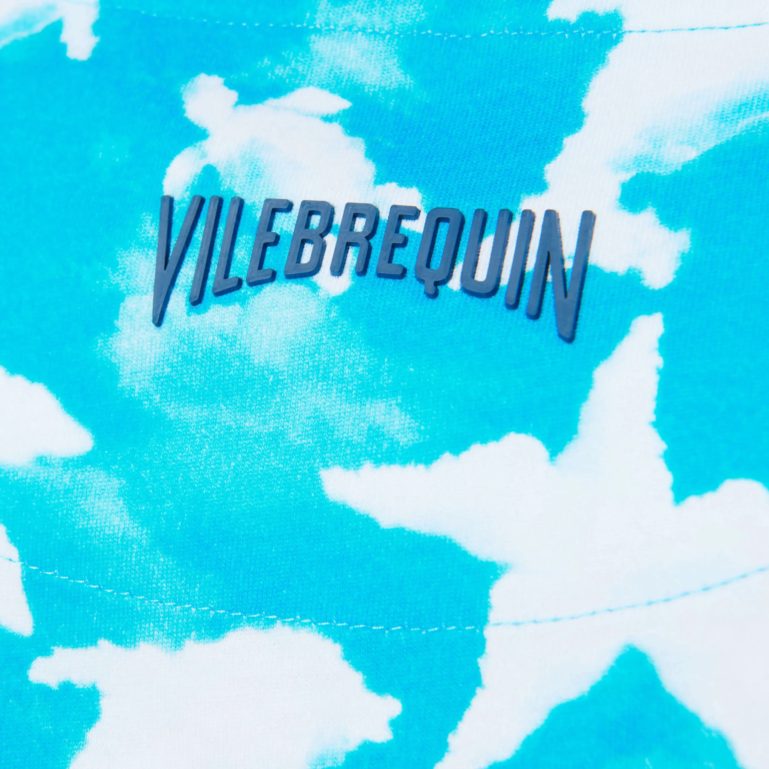 Store Vilebrequin Men Cotton T-Shirt Clouds Hawaii Blue/Blue