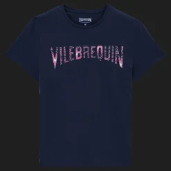 Flash Sale Vilebrequin Men Cotton T-Shirt Hypno Shell Navy/Blue