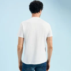 Best Vilebrequin Men Cotton T-Shirt Monte Carlo Off White/White
