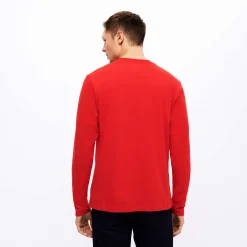 Online Vilebrequin Men Cotton T-Shirt Requins 3D Burgundy/Red