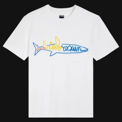 Cheap Vilebrequin Men Cotton T-Shirt Squale - X Jcc+ - Limited Edition White/White