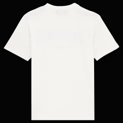 Fashion Vilebrequin Men Cotton T-Shirt Logo Flocked Off White/White