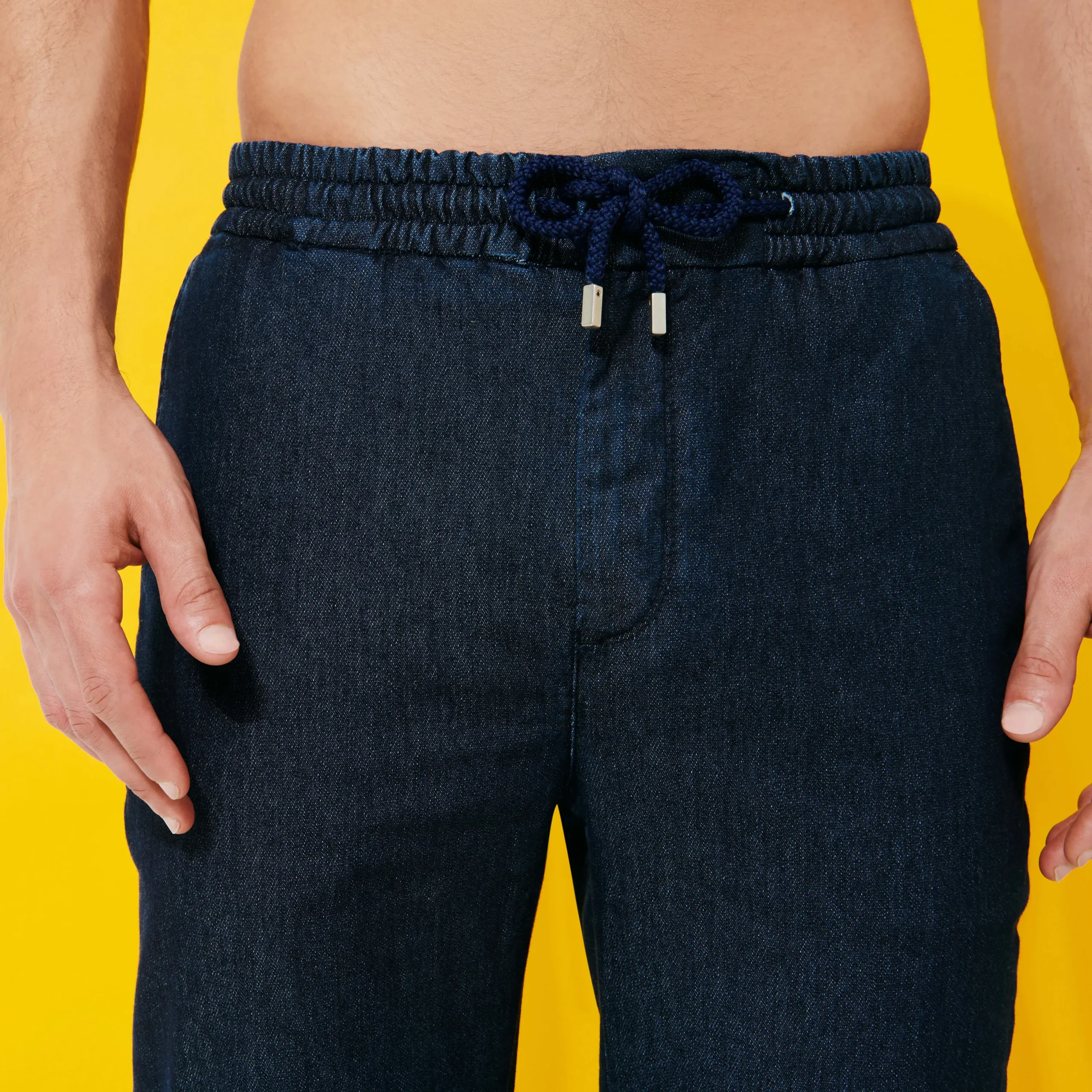 Sale Vilebrequin Men Denim Jogging Pants Dark Denim W1/Blue