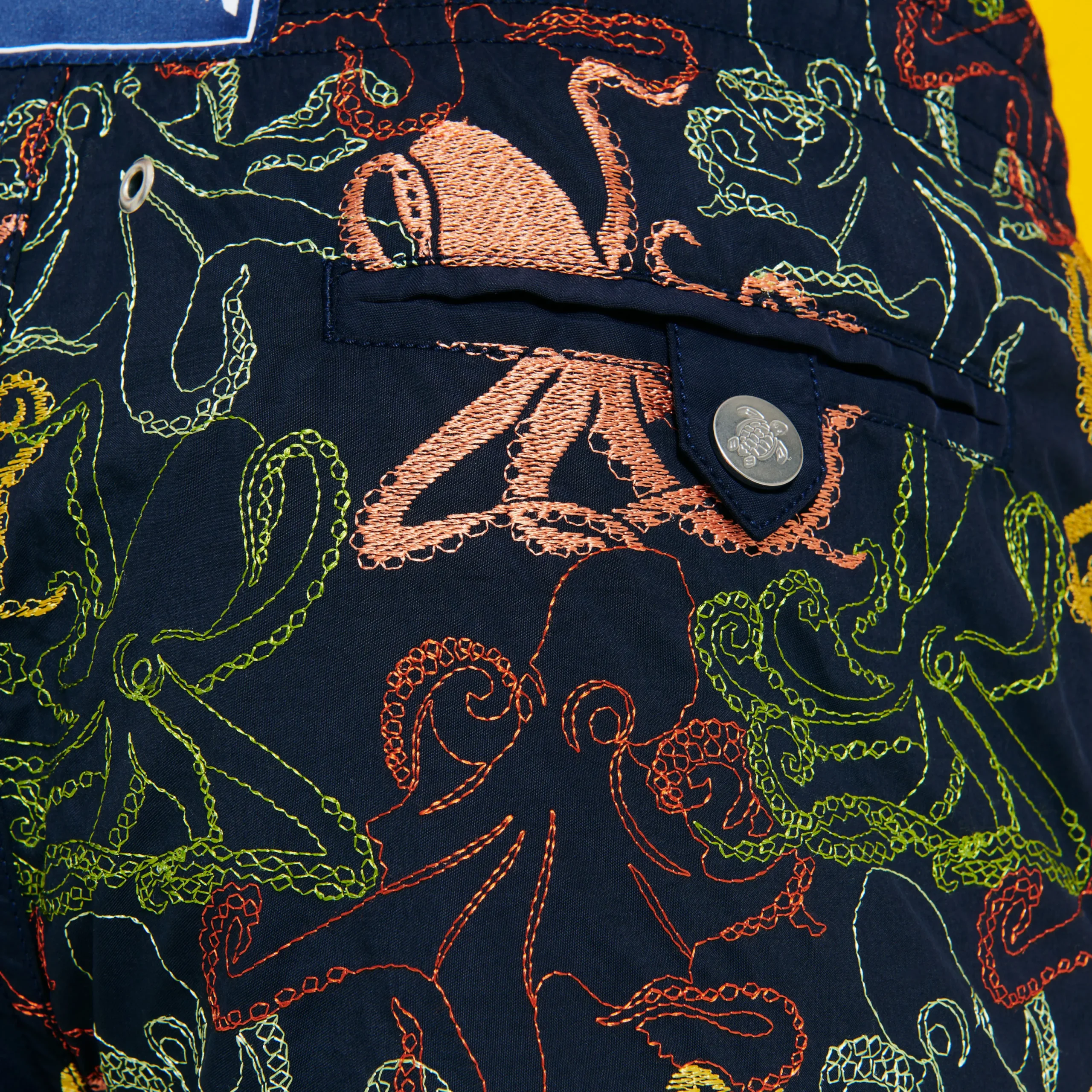 New Vilebrequin Men Embroidered Swim Trunks Octopussy - Limited Edition Navy/Blue