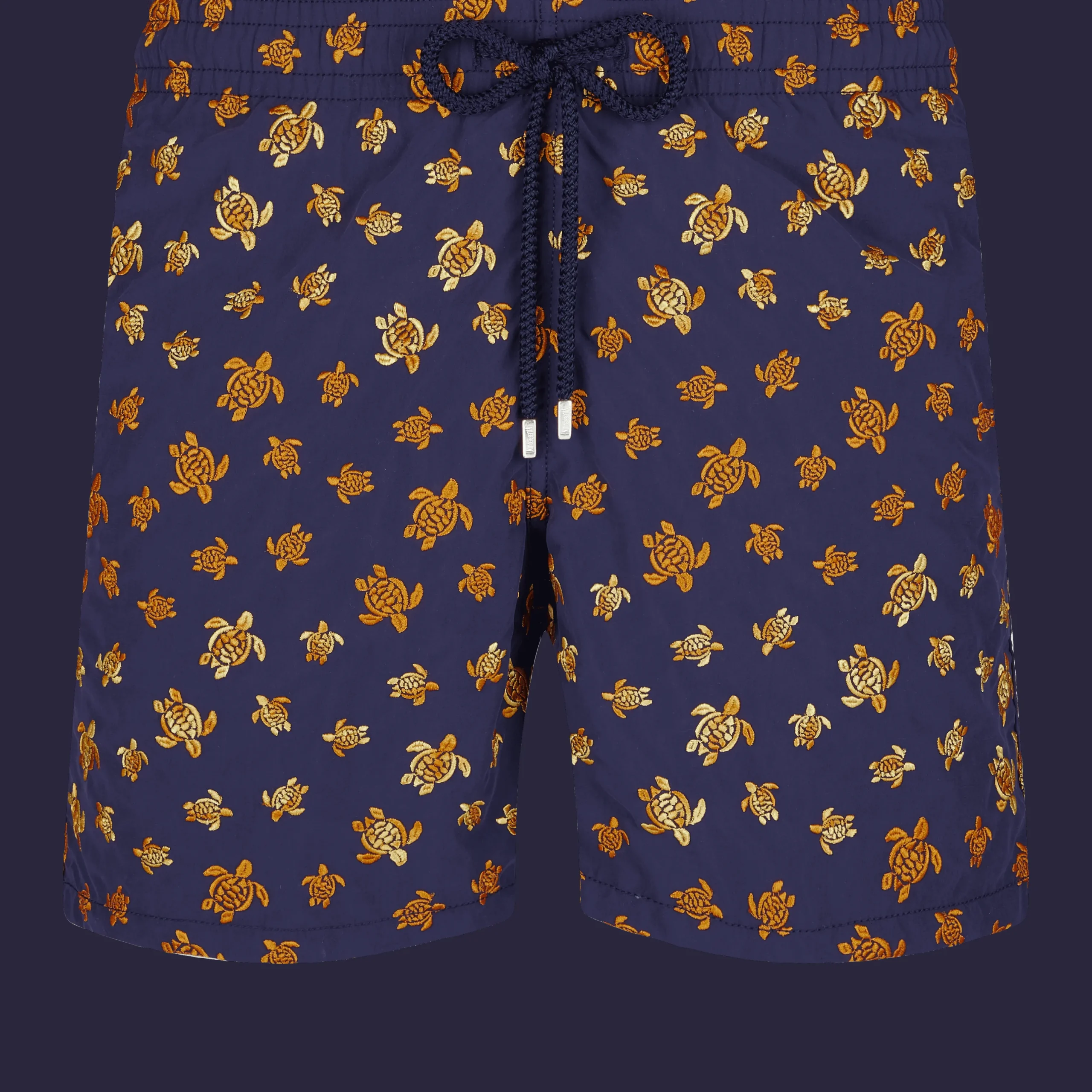 Hot Vilebrequin Men Embroidered Swim Trunks Micro Ronde Des Tortues - Limited Edition Navy/Blue