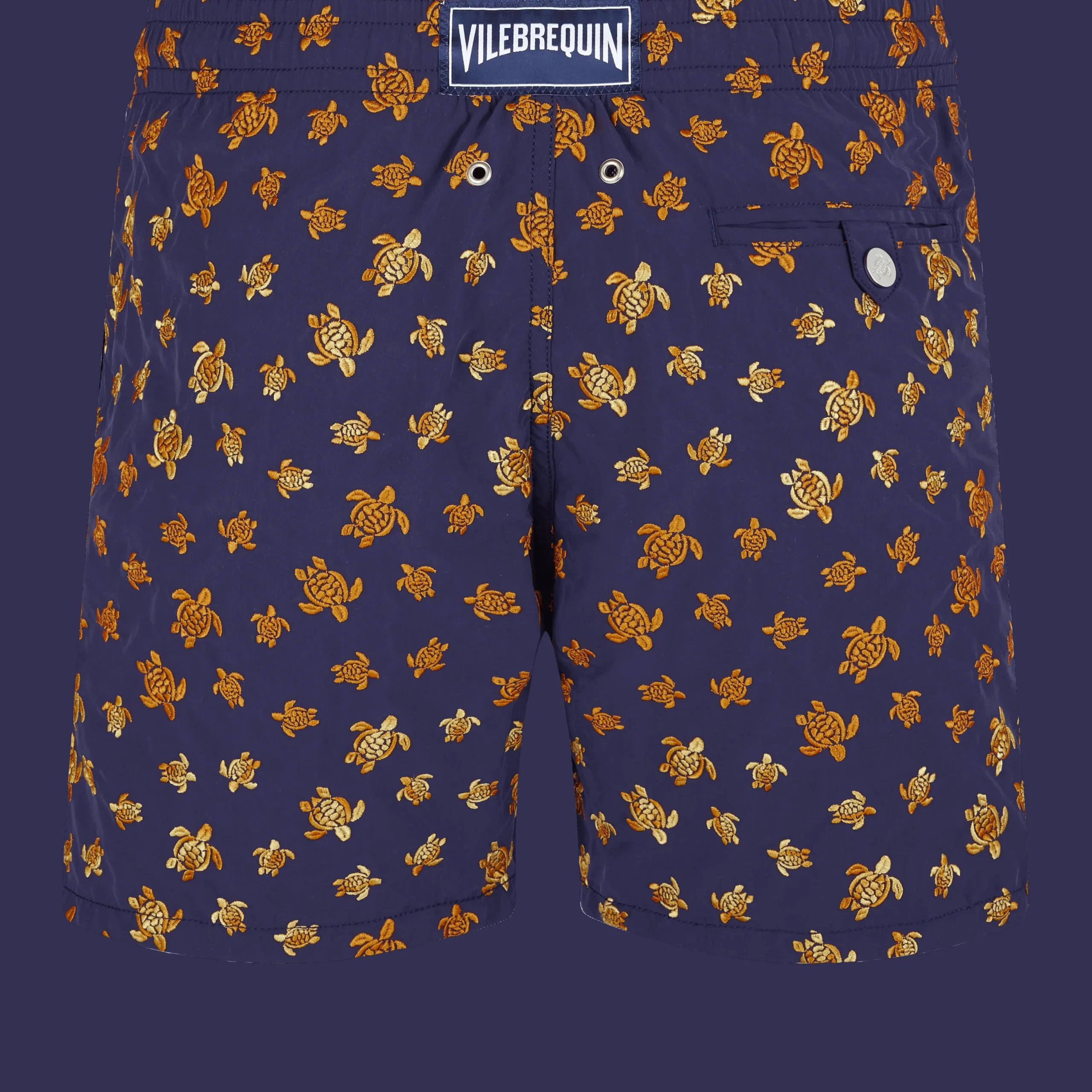 Hot Vilebrequin Men Embroidered Swim Trunks Micro Ronde Des Tortues - Limited Edition Navy/Blue