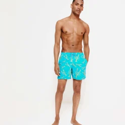 New Vilebrequin Men Embroidered Swimwear Lobsters - Limited Edition Curacao/Blue