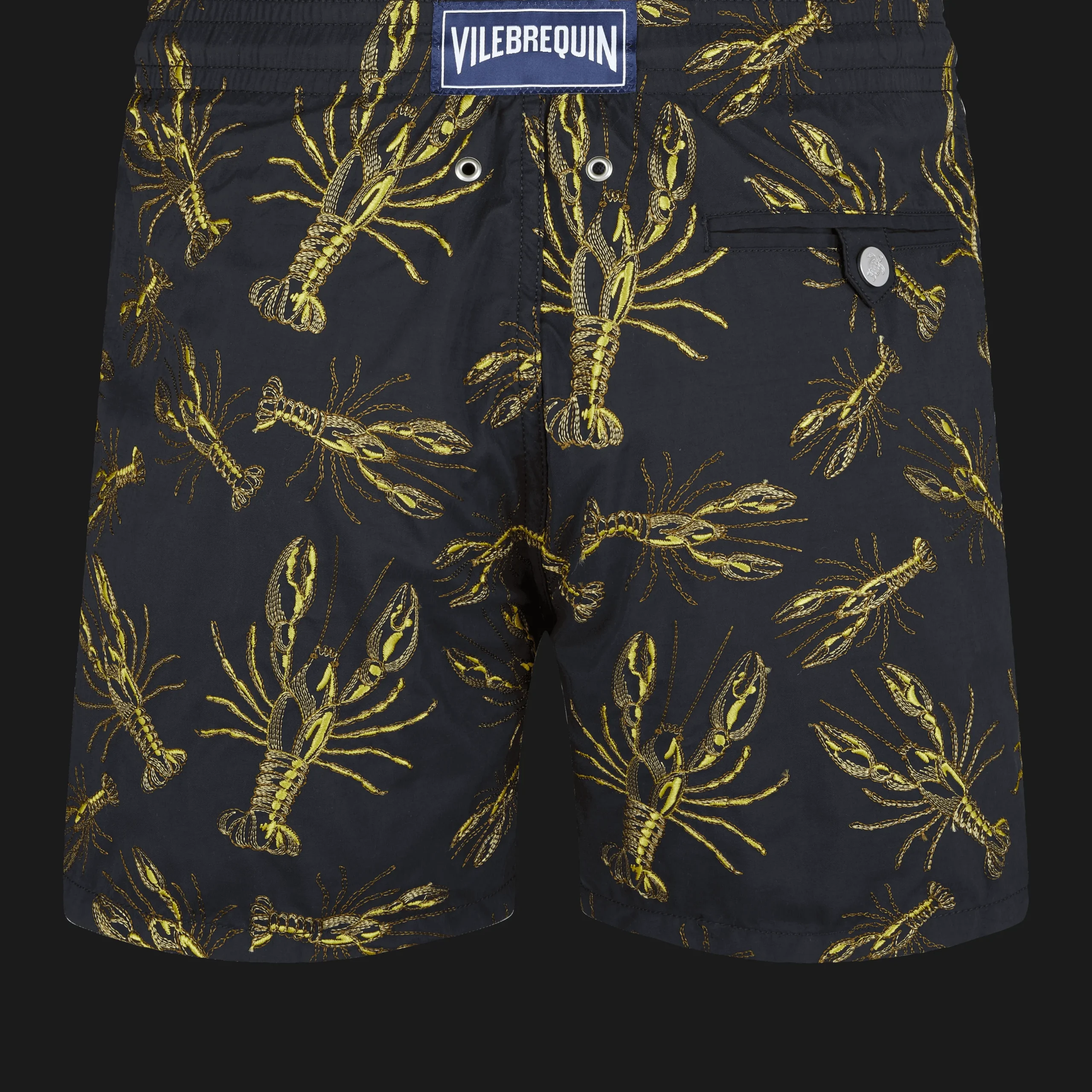 New Vilebrequin Men Embroidered Swimwear Lobsters - Limited Edition Black/Black