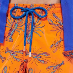 Online Vilebrequin Men Embroidered Swimwear Lobsters - Limited Edition Tango/Orange