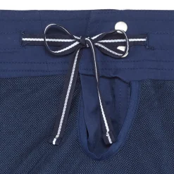 Cheap Vilebrequin Men Flat Belt Stretch Swim Trunk Solid Navy/Blue