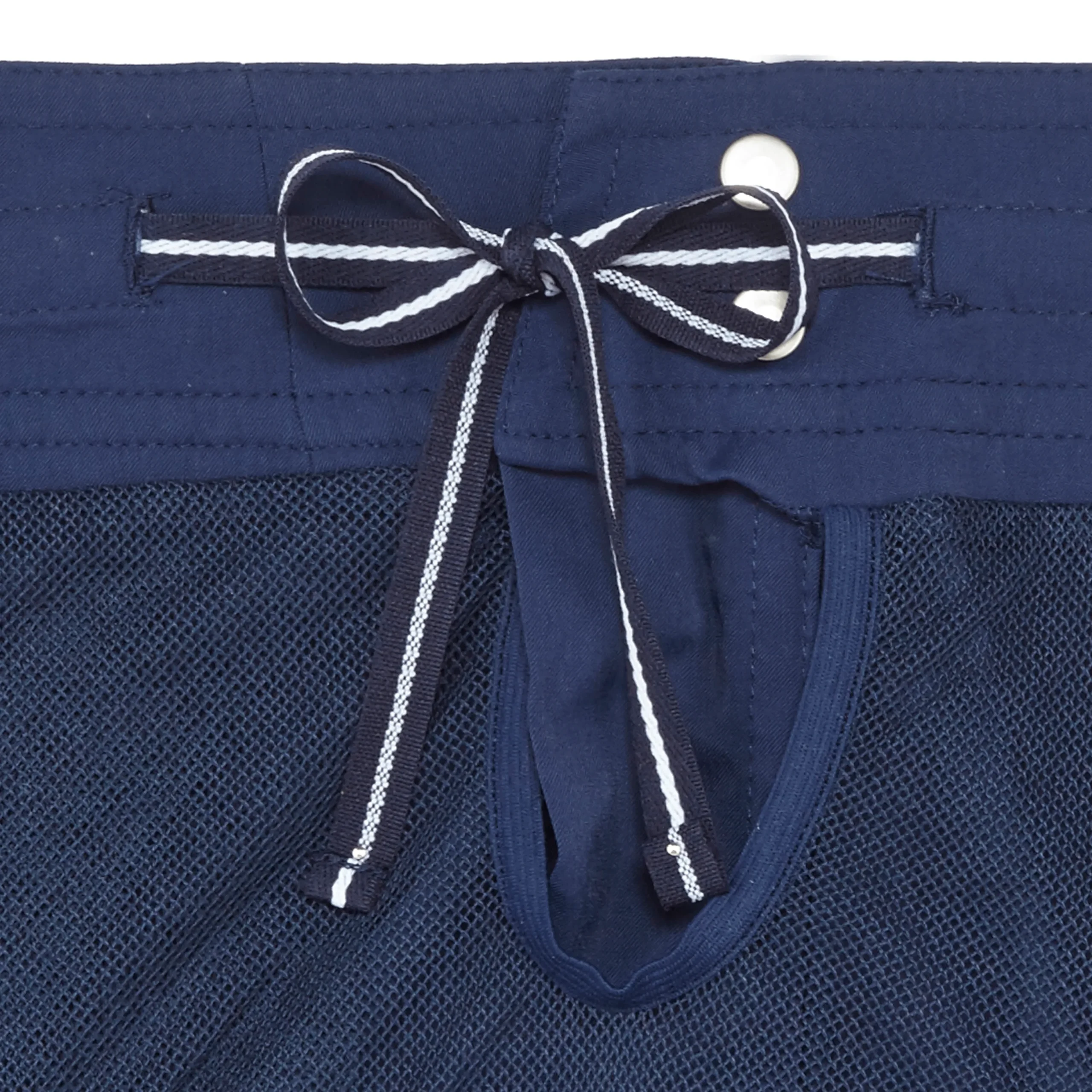 Cheap Vilebrequin Men Flat Belt Stretch Swim Trunk Solid Navy/Blue