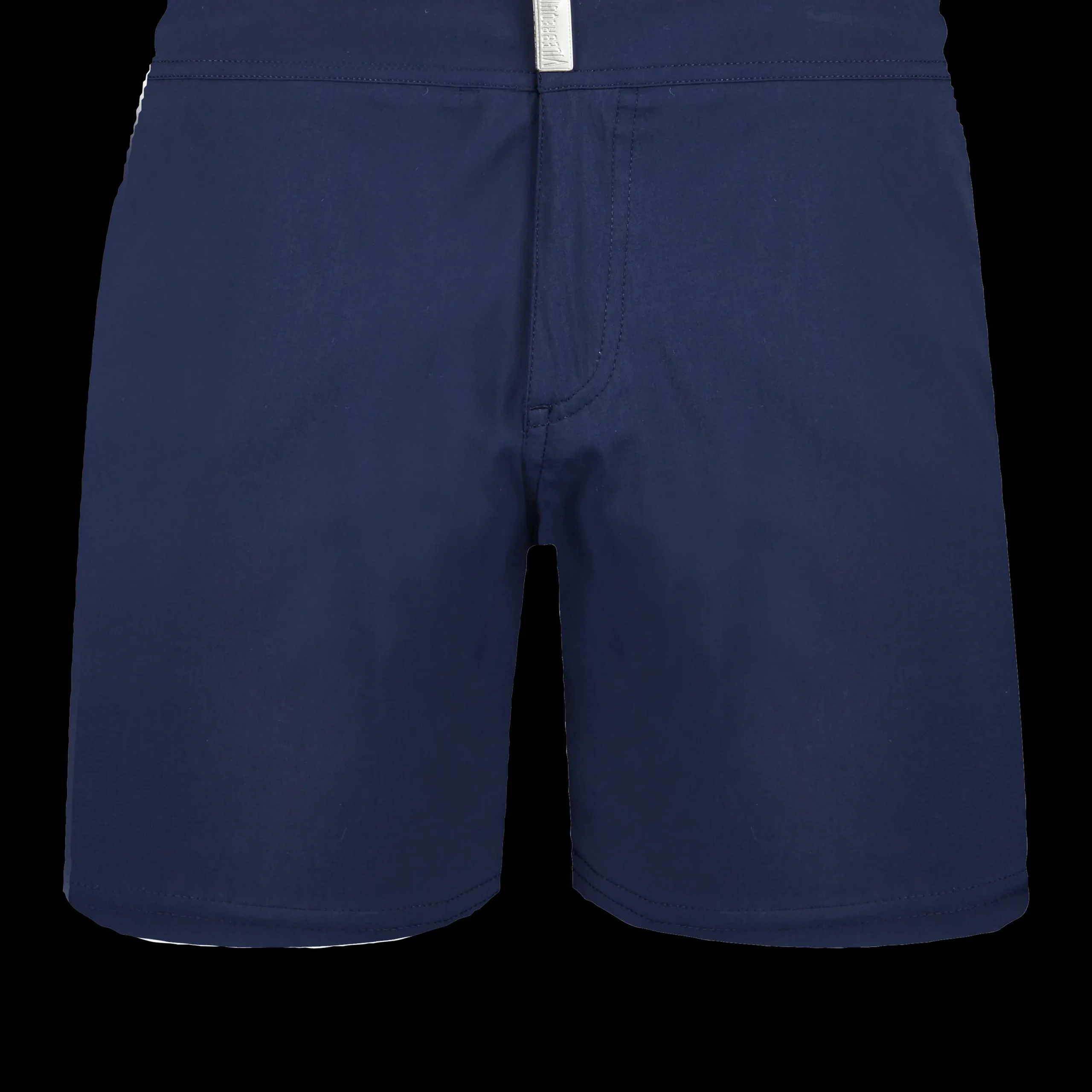 Cheap Vilebrequin Men Flat Belt Stretch Swim Trunk Solid Navy/Blue
