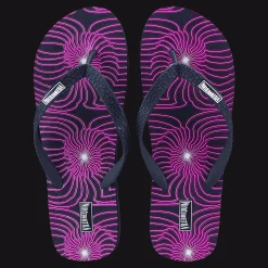 Discount Vilebrequin Men Flipflop Hypno Shell Navy/Blue