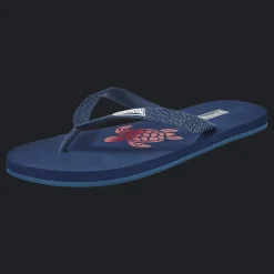 Discount Vilebrequin Men Flipflop Solid Navy/Blue