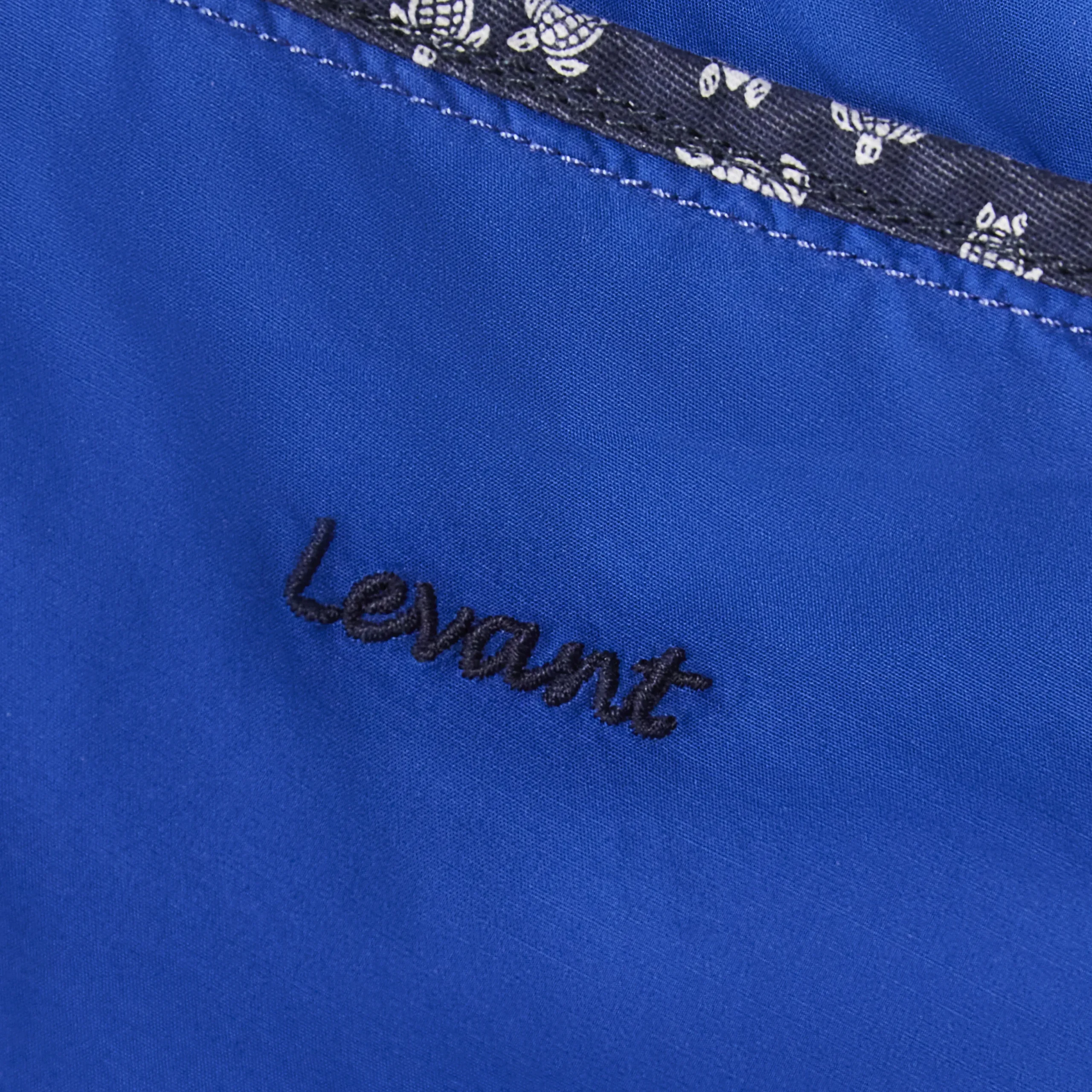 Shop Vilebrequin Men Jogging Gabardine Stretch Bermuda Shorts Purple Blue/Blue