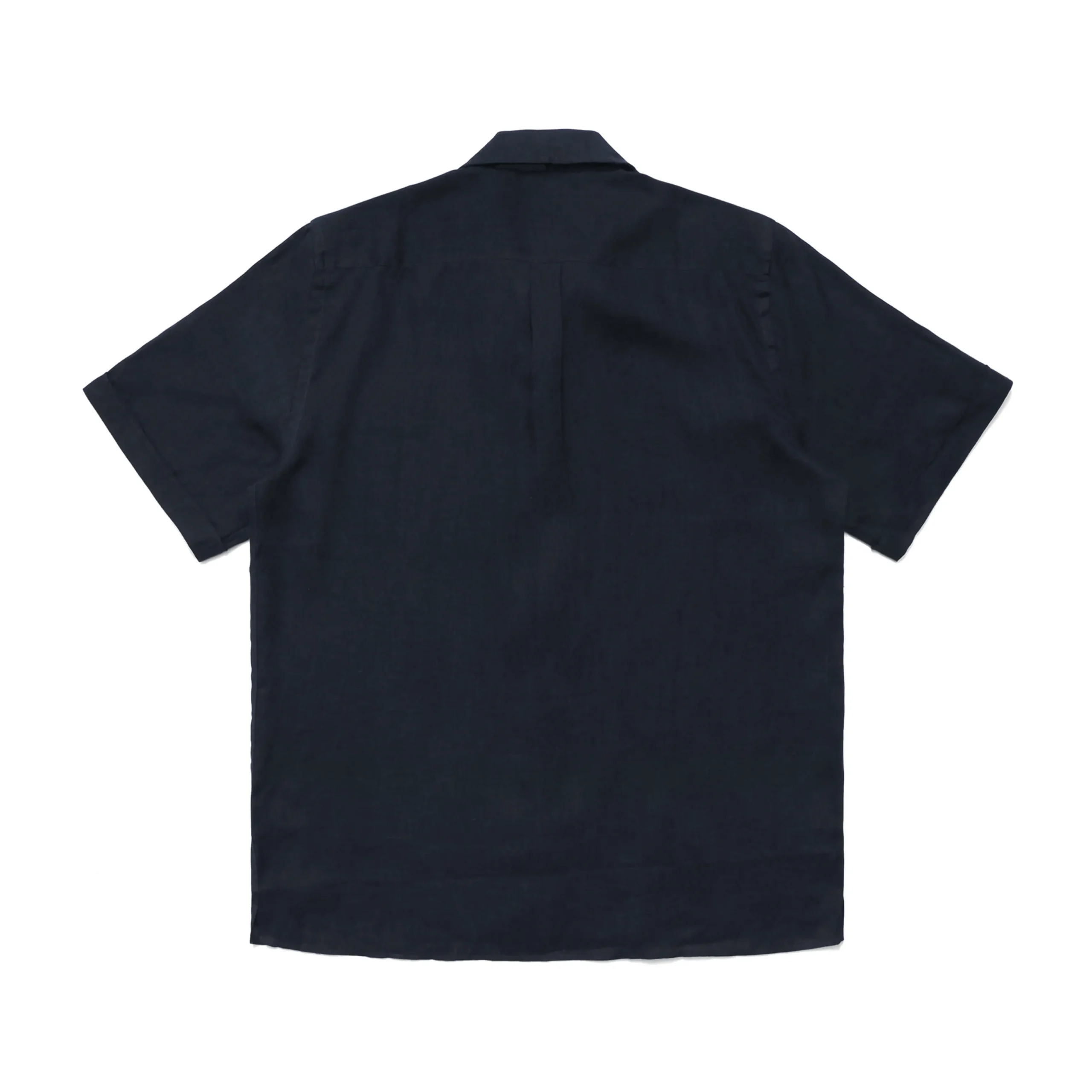 Hot Vilebrequin Men Linen Bowling Shirt In Solid Navy - X Malbon Navy/Blue