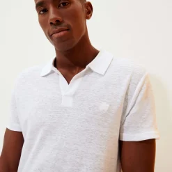 Outlet Vilebrequin Men Linen Jersey Polo Shirt Solid White/White