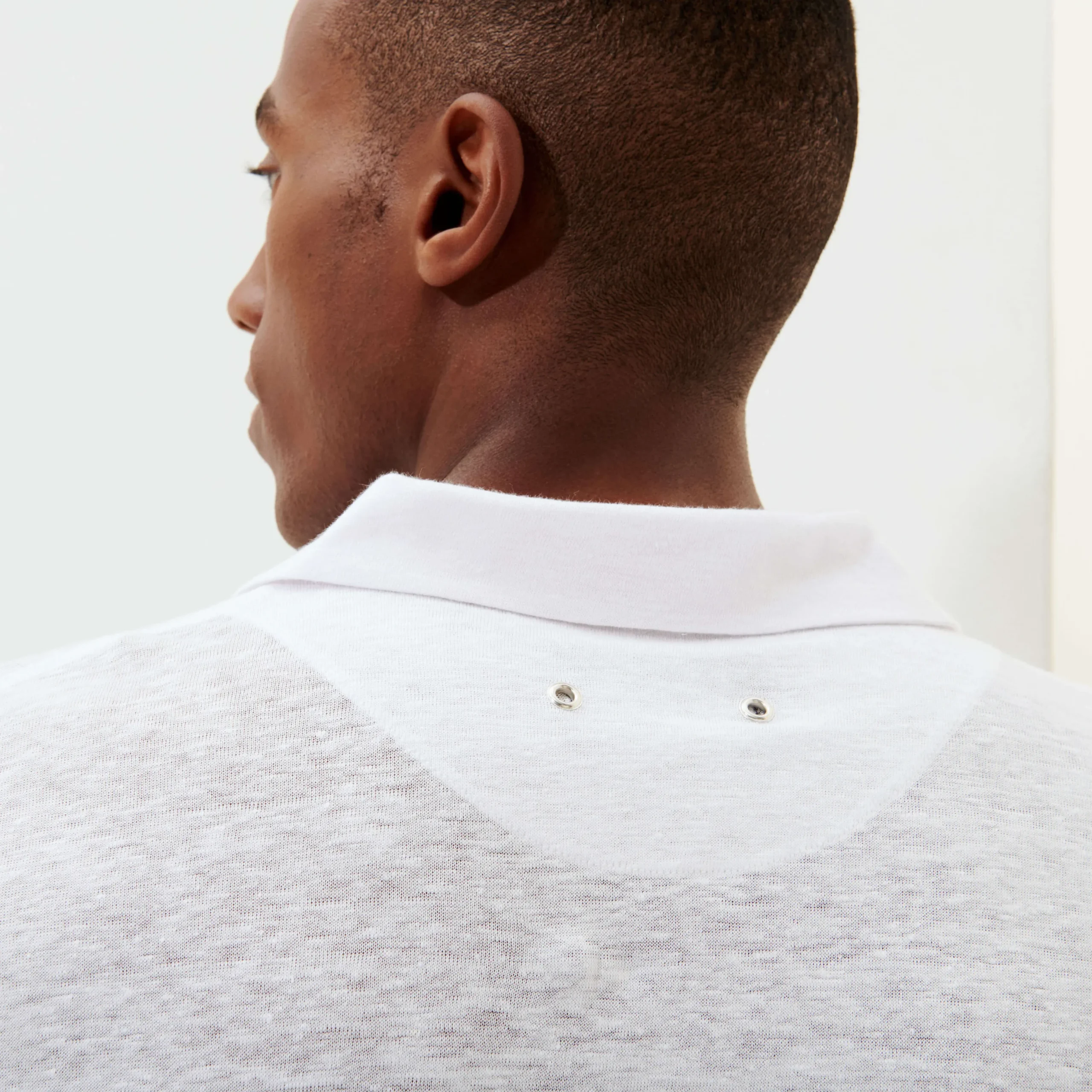 Outlet Vilebrequin Men Linen Jersey Polo Shirt Solid White/White