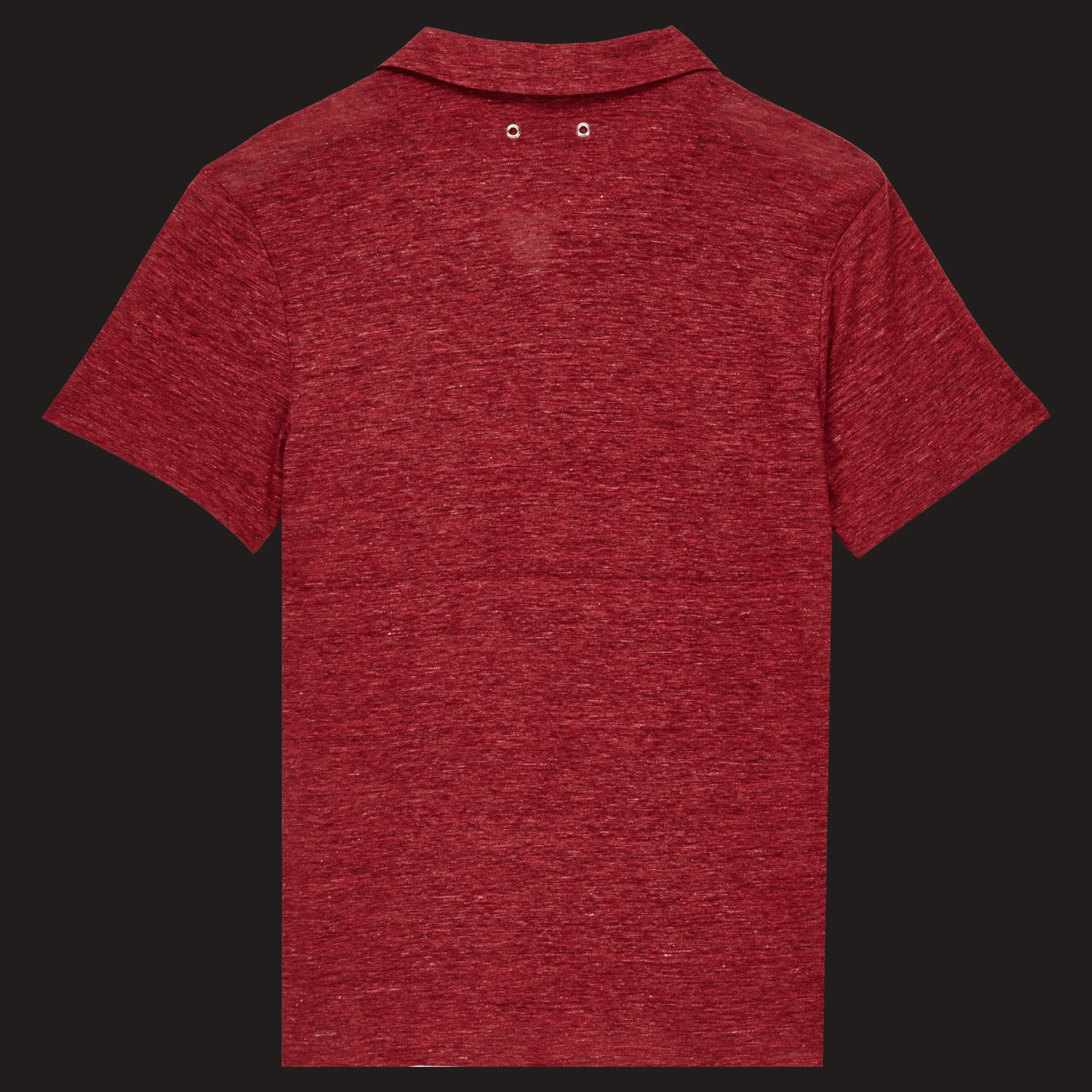 Hot Vilebrequin Men Linen Jersey Polo Shirt Solid Heather Burgundy/Red