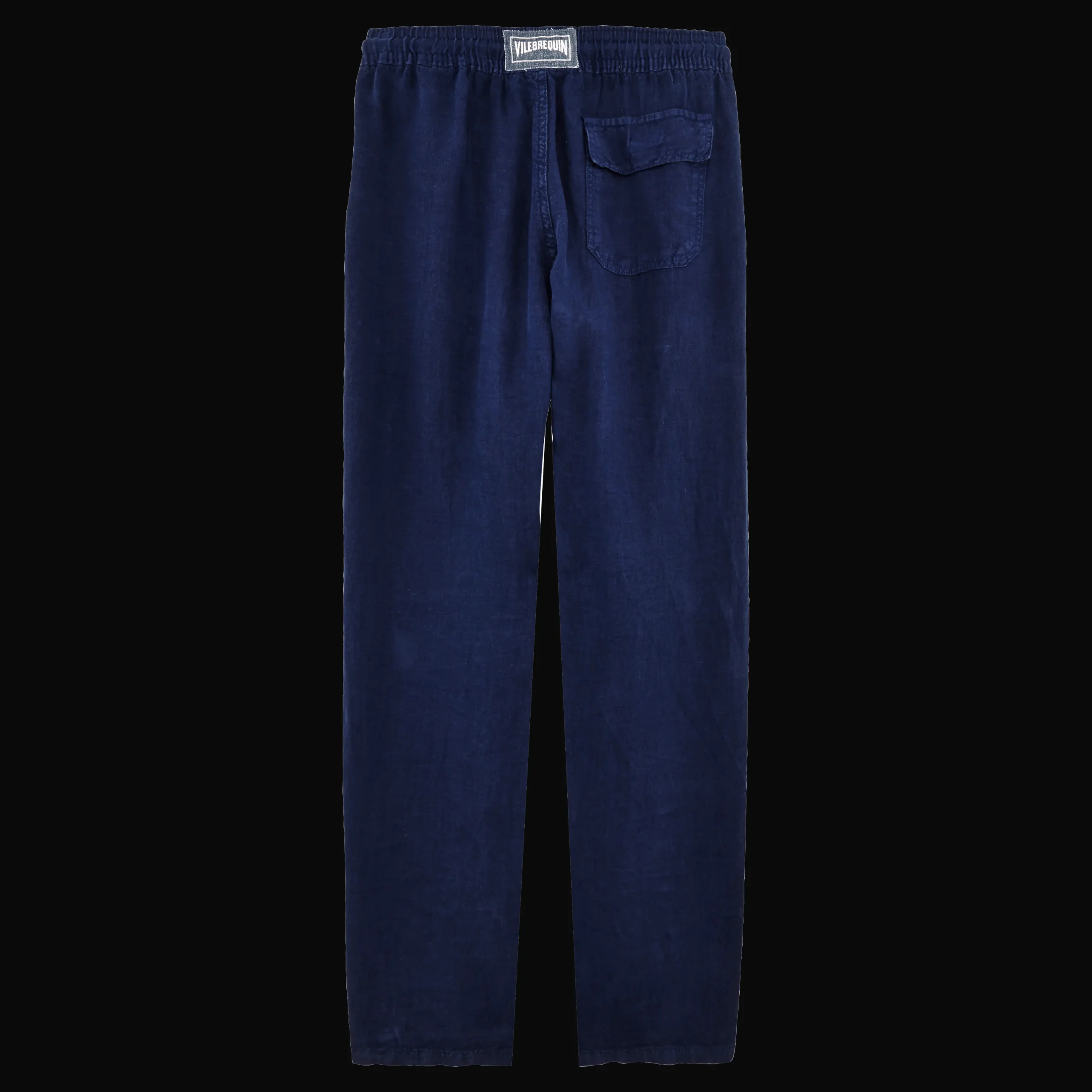 Cheap Vilebrequin Men Linen Pants Solid Navy/Blue