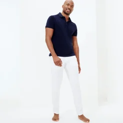 Clearance Vilebrequin Men Linen Pants Straight Solid White/White