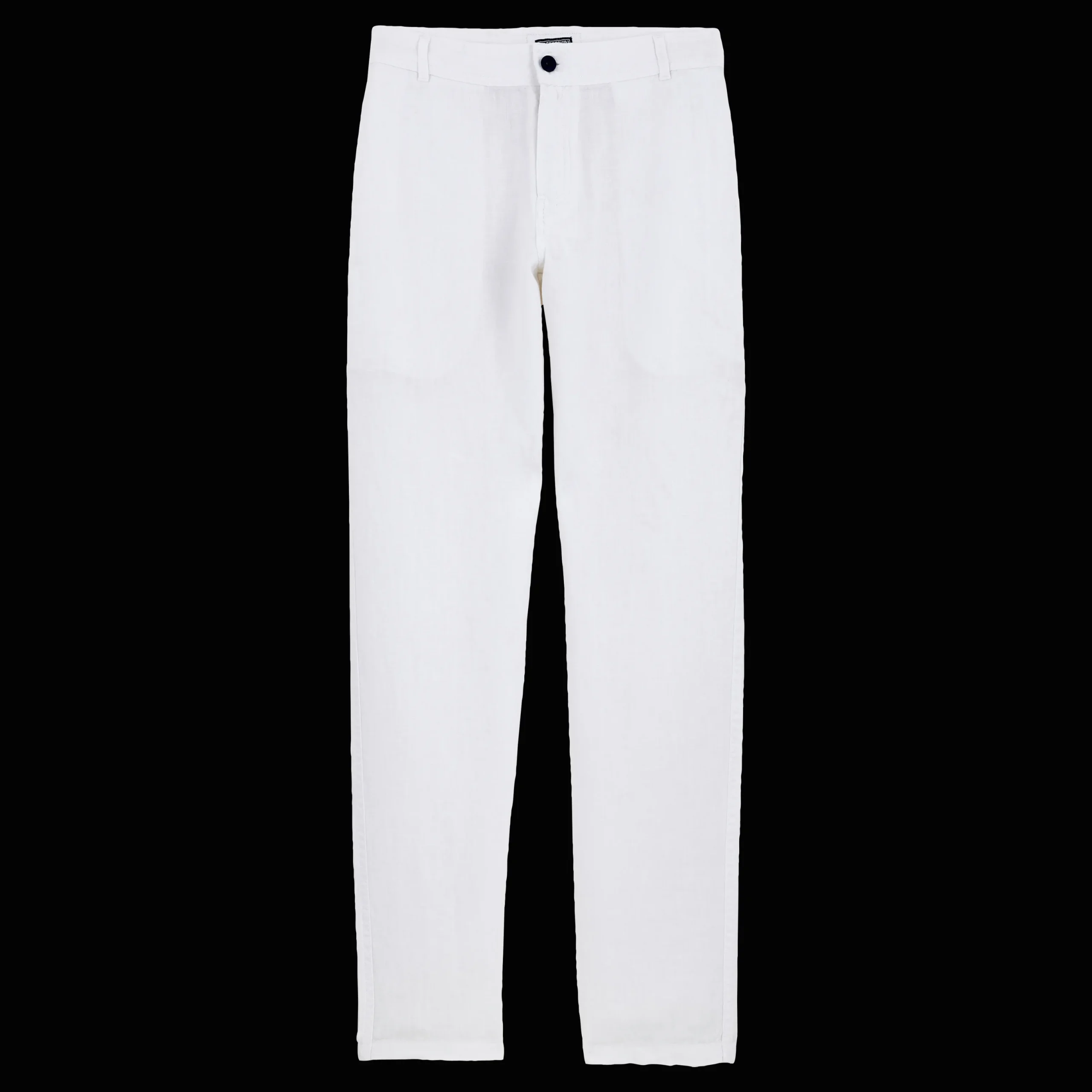 Clearance Vilebrequin Men Linen Pants Straight Solid White/White