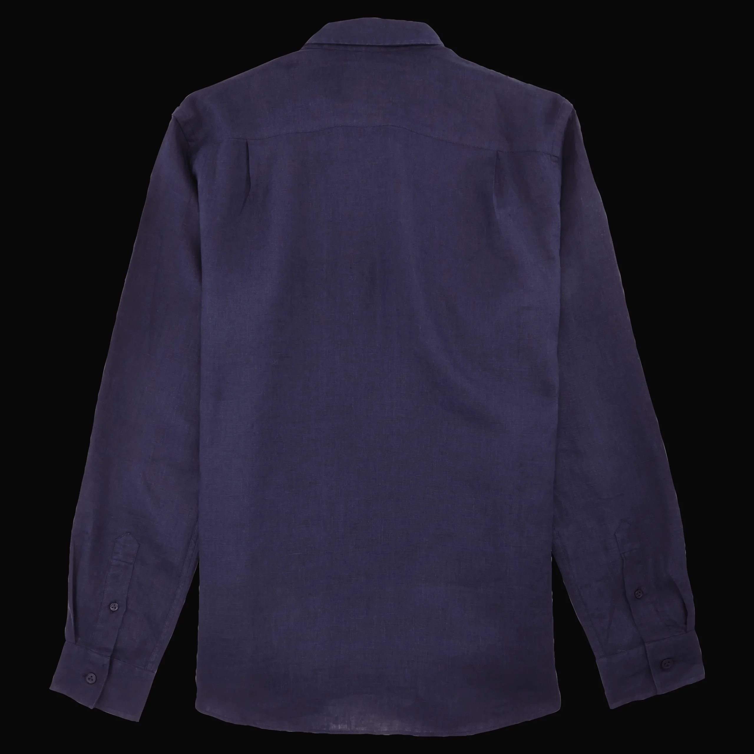 Cheap Vilebrequin Men Linen Shirt Solid Navy/Blue