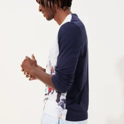 Discount Vilebrequin Men Long Sleeves T-Shirt - X Massimo Vitali Sky Blue/Blue