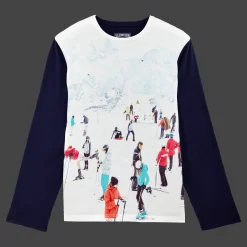 Discount Vilebrequin Men Long Sleeves T-Shirt - X Massimo Vitali Sky Blue/Blue
