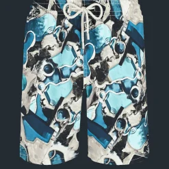 Hot Vilebrequin Men Long Swim Trunks Californian Pool Dogtown - X Highsnobiety Blue Note/Blue