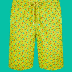 Store Vilebrequin Men Long Swim Trunks Micro Tortues Rainbow Ginger/Green