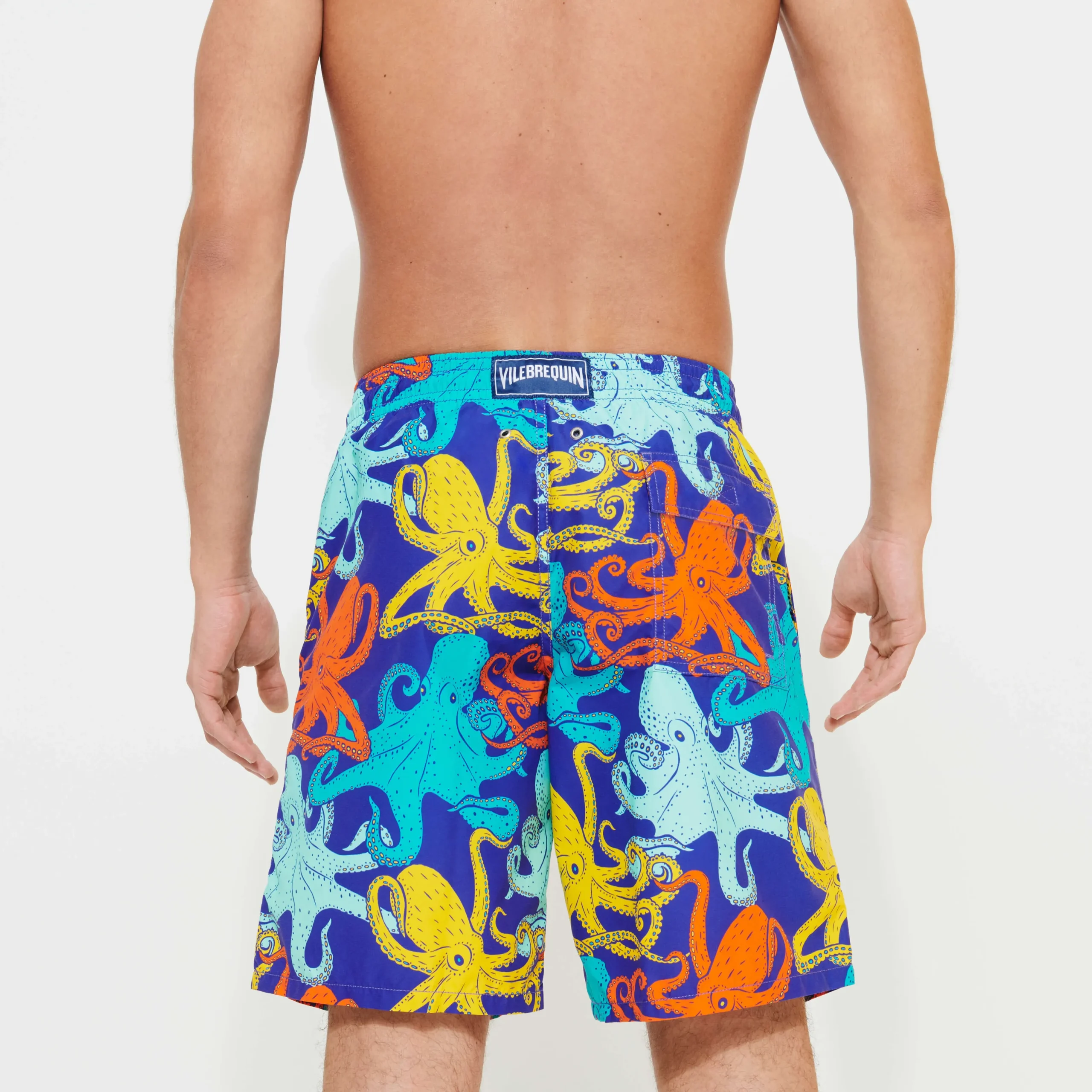 Hot Vilebrequin Men Long Swim Trunks Octopussy Purple Blue/Blue