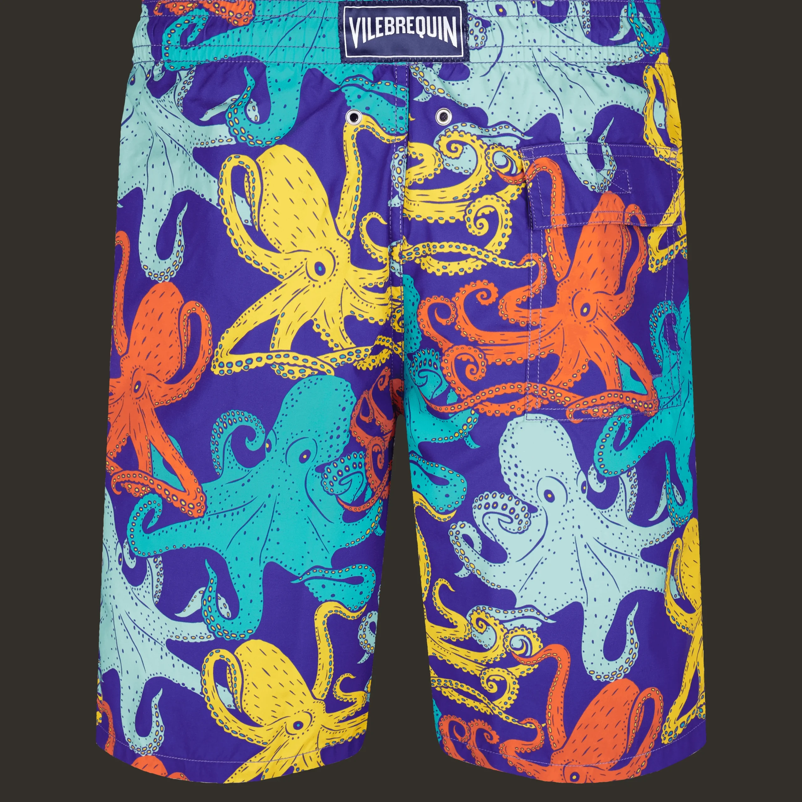 Hot Vilebrequin Men Long Swim Trunks Octopussy Purple Blue/Blue