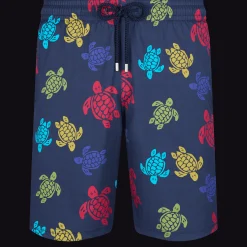 Store Vilebrequin Men Long Swim Trunks Ronde Des Tortues Navy/Blue
