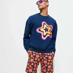 Store Vilebrequin Men Long Swim Trunks Stars Gift Navy/Blue