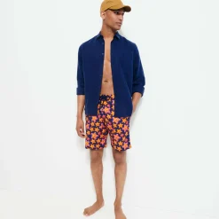 Store Vilebrequin Men Long Swim Trunks Stars Gift Navy/Blue