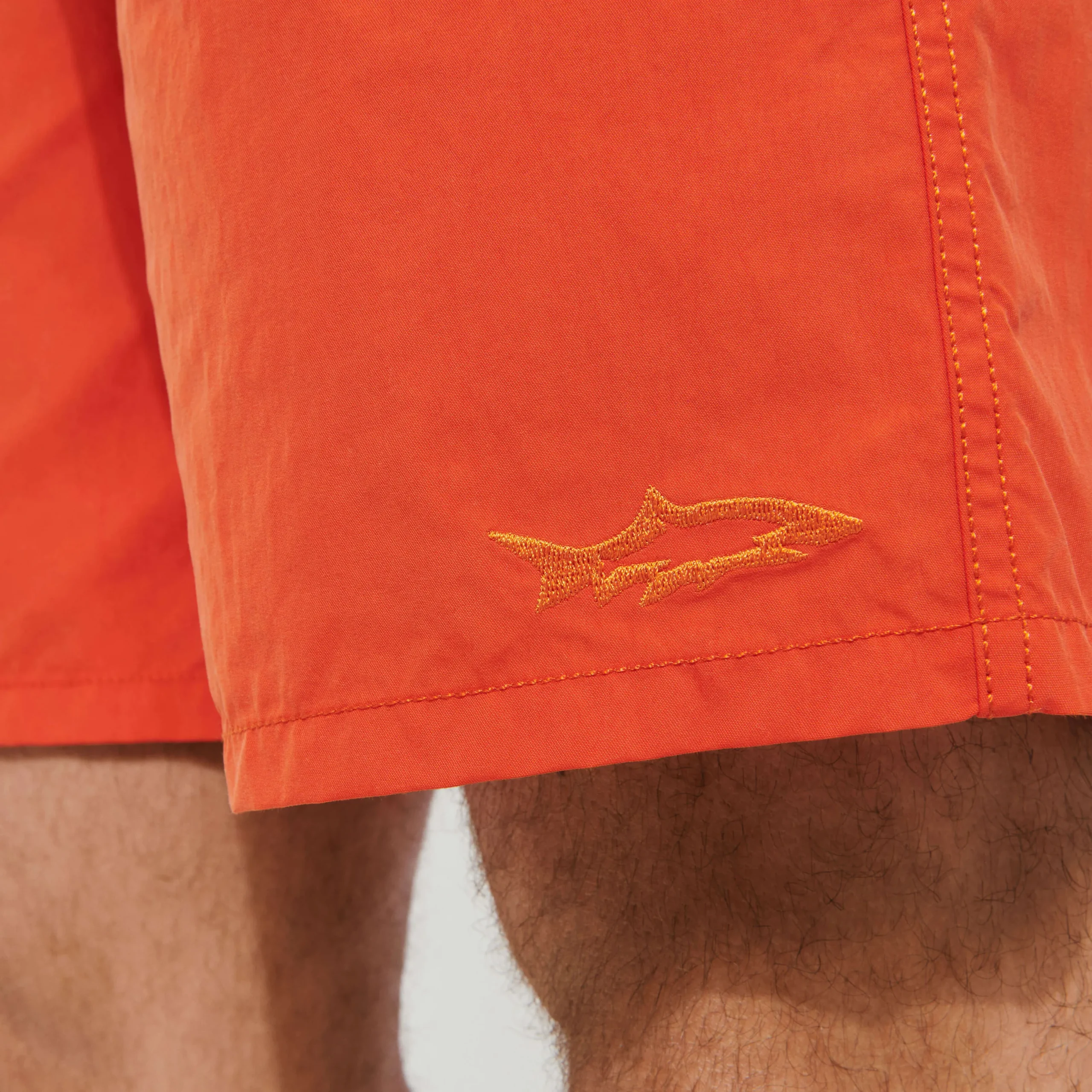 Flash Sale Vilebrequin Men Long Swim Trunks Water-Reactive Requins 3D Rust/Orange