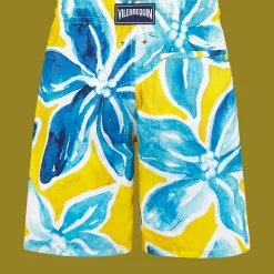 Cheap Vilebrequin Men Long Swimwear Ultra-Light And Packable Raiatea Sun/Yellow