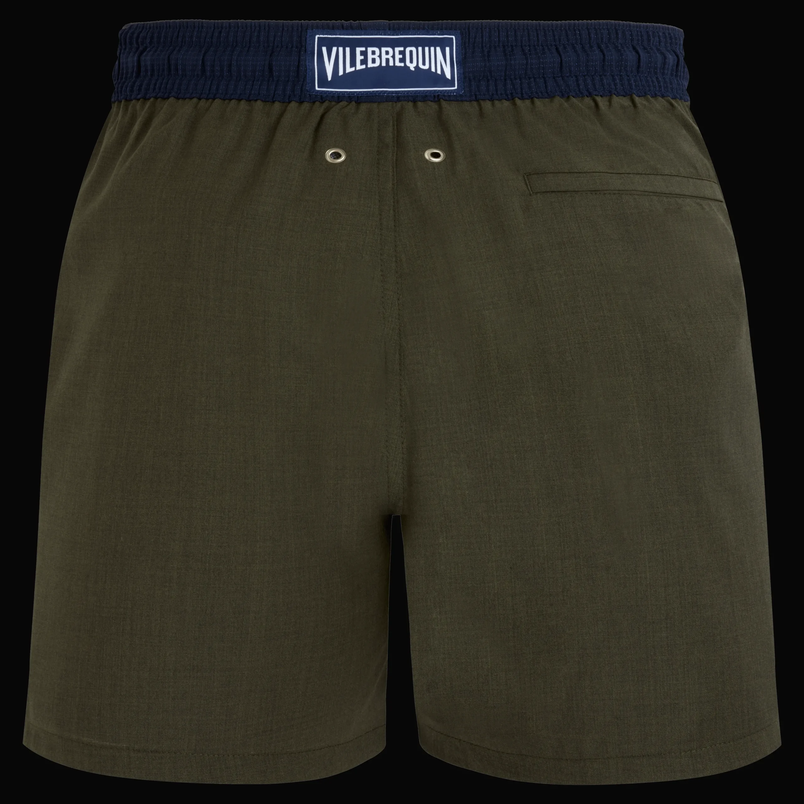 Cheap Vilebrequin Men Merinos Wool Swim Trunks Bicolore Olive Heather/Green