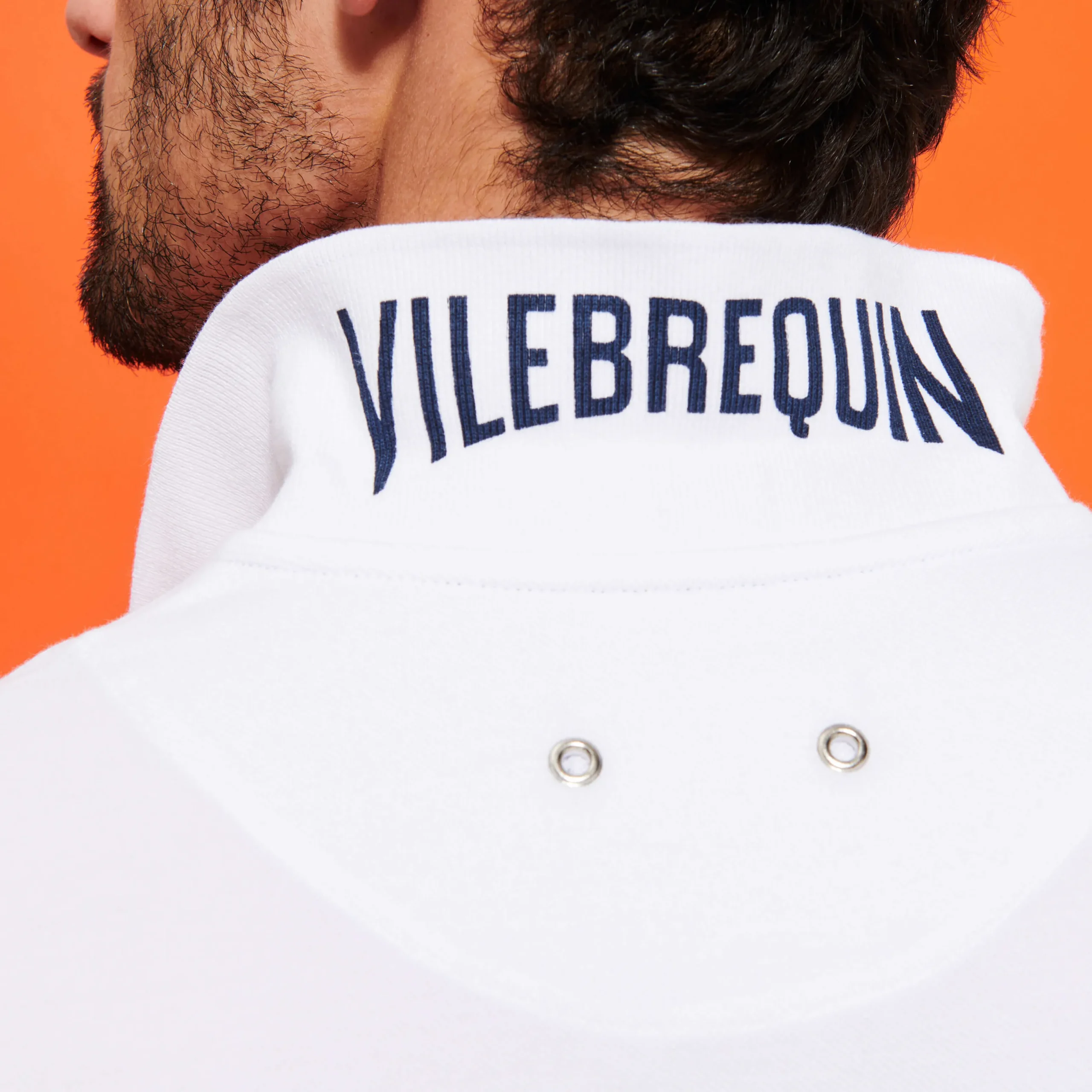 Clearance Vilebrequin Men Organic Cotton Pique Polo Shirt Solid White/White