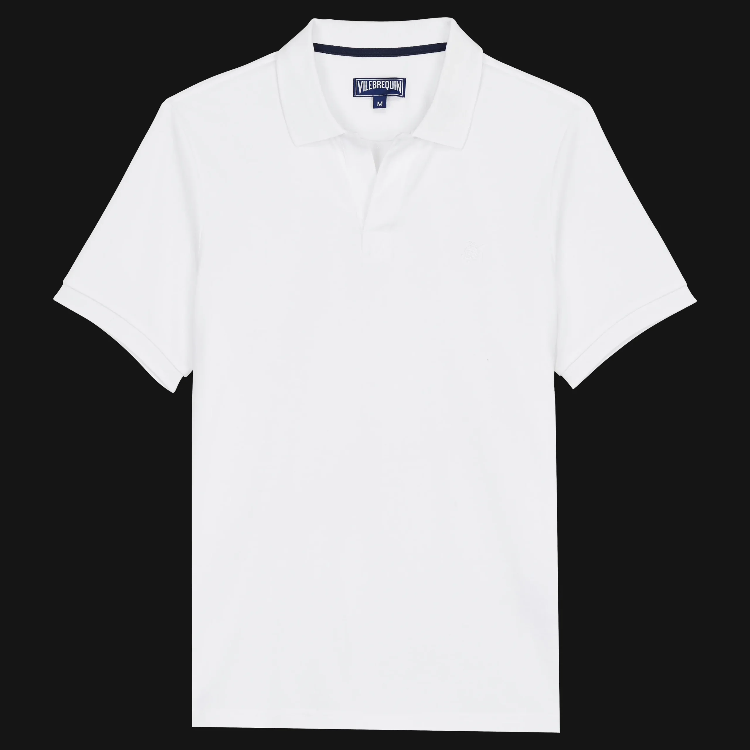 Clearance Vilebrequin Men Organic Cotton Pique Polo Shirt Solid White/White