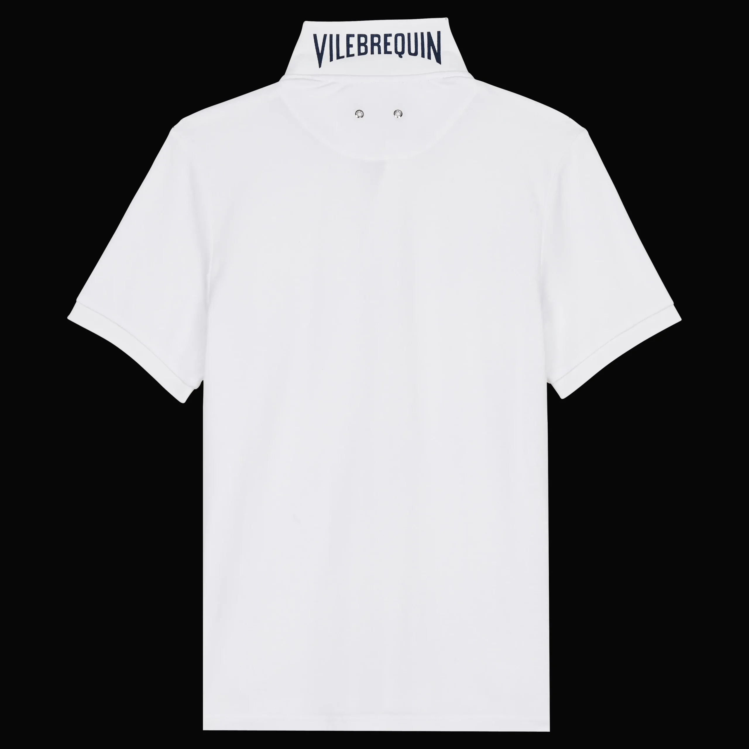 Clearance Vilebrequin Men Organic Cotton Pique Polo Shirt Solid White/White