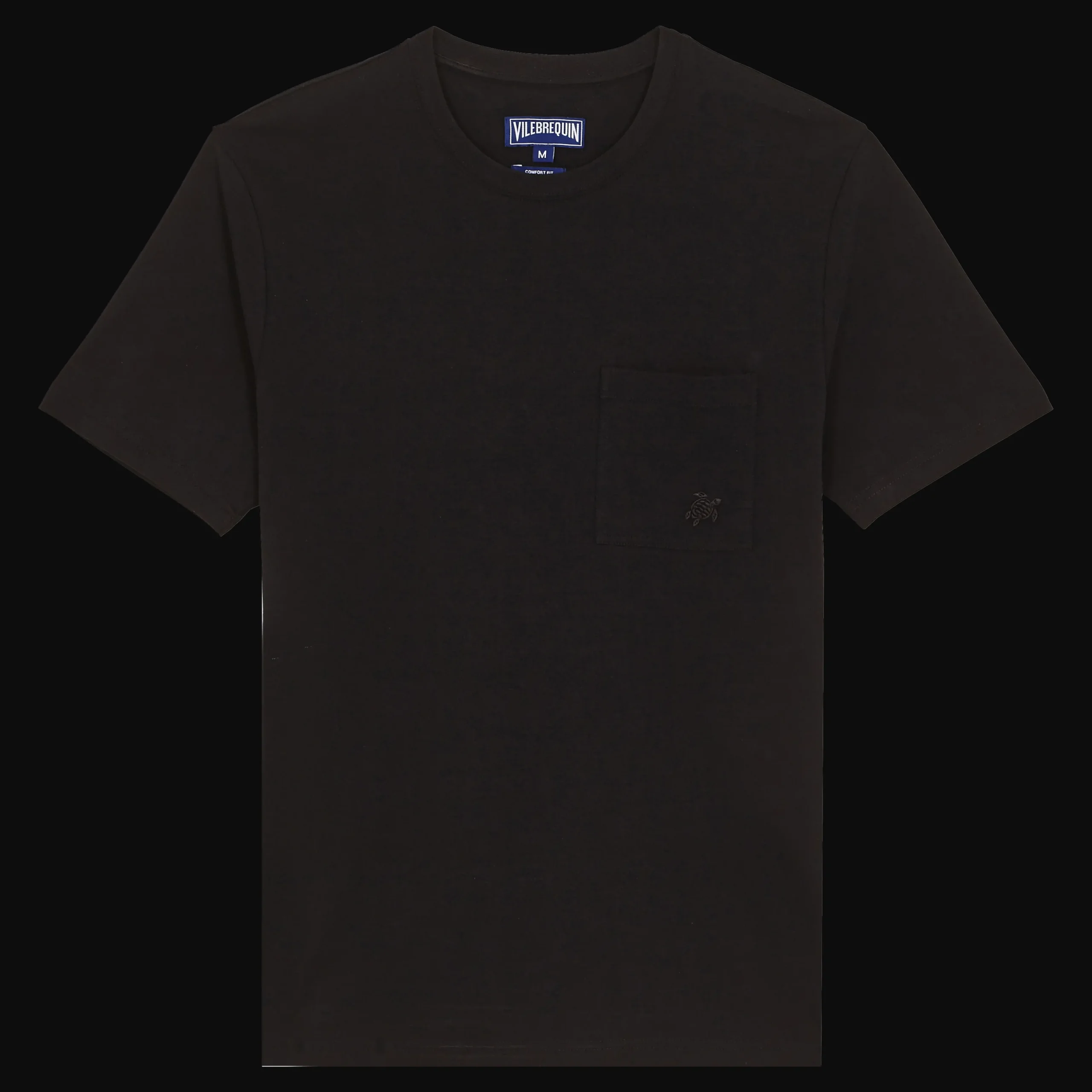 Store Vilebrequin Men Organic Cotton T-Shirt Solid Black/Black