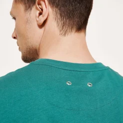 Hot Vilebrequin Men Organic Cotton T-Shirt Solid Linden/Green