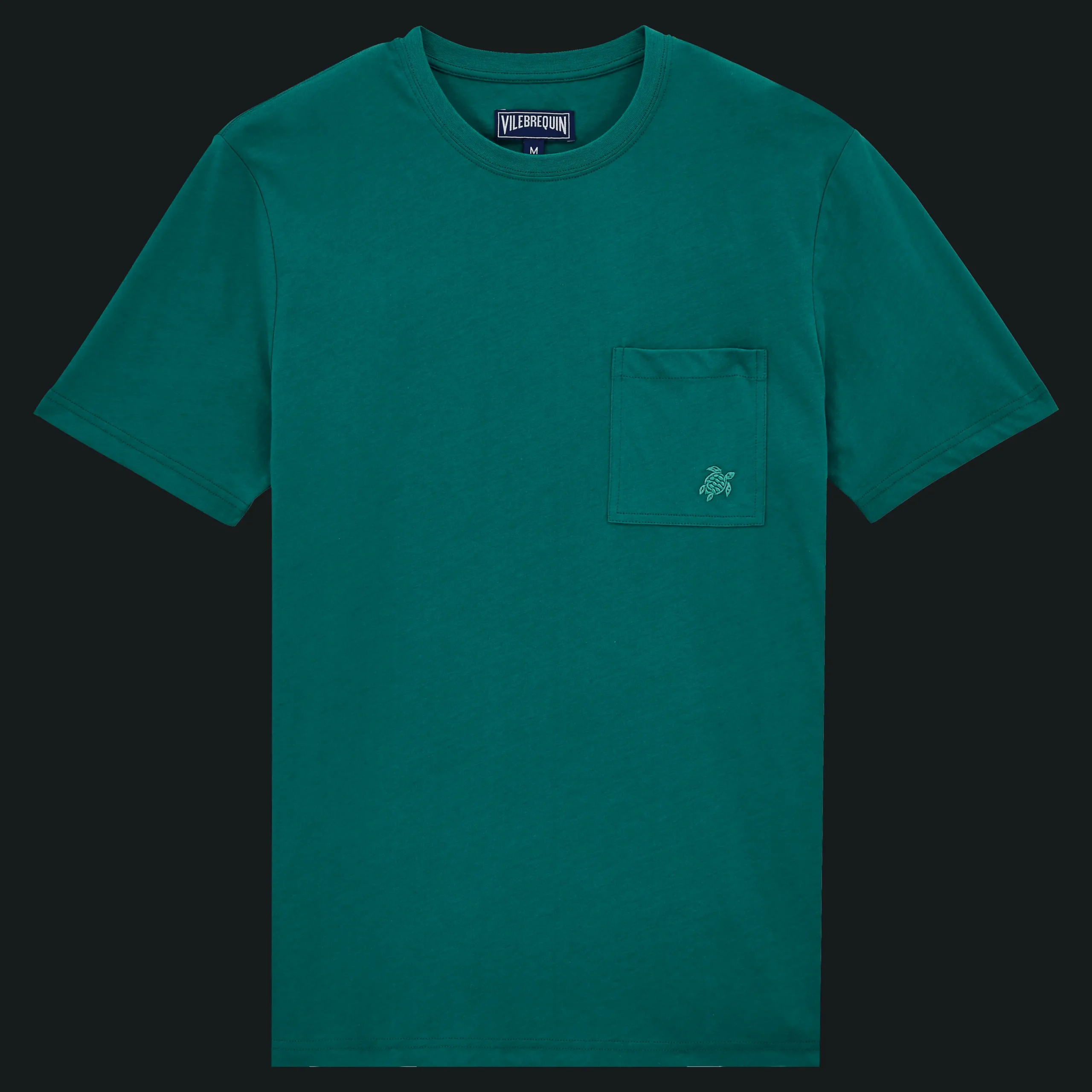 Hot Vilebrequin Men Organic Cotton T-Shirt Solid Linden/Green